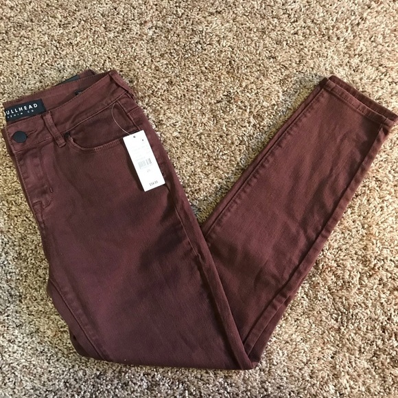 Bullhead Denim Marsala distressed‎ skinny jeans 25 - Picture 2 of 8